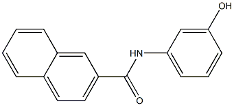 N-(3-hydroxyphenyl)naphthalene-2-carboxamide Struktur