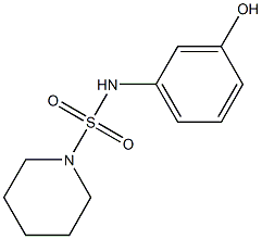 N-(3-hydroxyphenyl)piperidine-1-sulfonamide Struktur