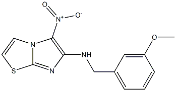 N-(3-methoxybenzyl)-5-nitroimidazo[2,1-b][1,3]thiazol-6-amine Struktur