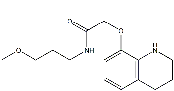 N-(3-methoxypropyl)-2-(1,2,3,4-tetrahydroquinolin-8-yloxy)propanamide Struktur