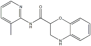 N-(3-methylpyridin-2-yl)-3,4-dihydro-2H-1,4-benzoxazine-2-carboxamide Struktur