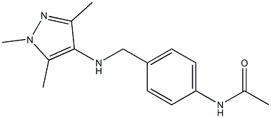 N-(4-{[(1,3,5-trimethyl-1H-pyrazol-4-yl)amino]methyl}phenyl)acetamide Struktur