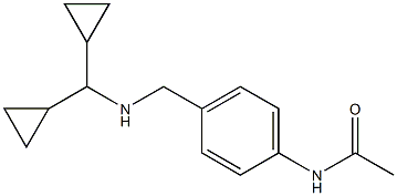 N-(4-{[(dicyclopropylmethyl)amino]methyl}phenyl)acetamide Struktur