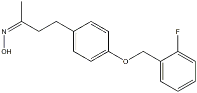 N-(4-{4-[(2-fluorophenyl)methoxy]phenyl}butan-2-ylidene)hydroxylamine Struktur