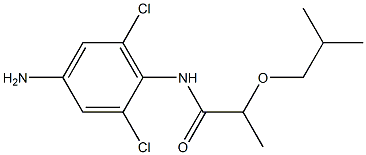 N-(4-amino-2,6-dichlorophenyl)-2-(2-methylpropoxy)propanamide Struktur