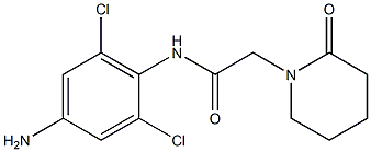 N-(4-amino-2,6-dichlorophenyl)-2-(2-oxopiperidin-1-yl)acetamide Struktur