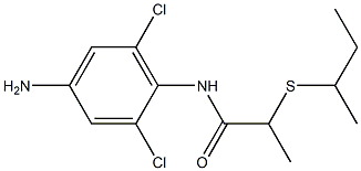 N-(4-amino-2,6-dichlorophenyl)-2-(butan-2-ylsulfanyl)propanamide Struktur