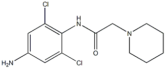 N-(4-amino-2,6-dichlorophenyl)-2-(piperidin-1-yl)acetamide Struktur