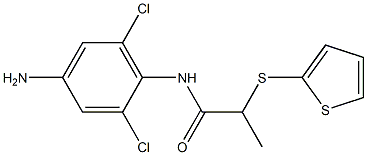 N-(4-amino-2,6-dichlorophenyl)-2-(thiophen-2-ylsulfanyl)propanamide Struktur