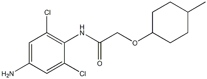 N-(4-amino-2,6-dichlorophenyl)-2-[(4-methylcyclohexyl)oxy]acetamide Struktur