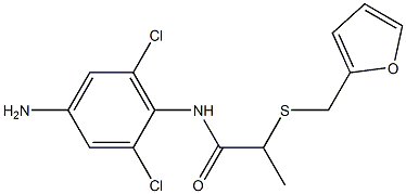 N-(4-amino-2,6-dichlorophenyl)-2-[(furan-2-ylmethyl)sulfanyl]propanamide Struktur