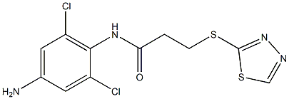 N-(4-amino-2,6-dichlorophenyl)-3-(1,3,4-thiadiazol-2-ylsulfanyl)propanamide Struktur