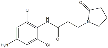 N-(4-amino-2,6-dichlorophenyl)-3-(2-oxopyrrolidin-1-yl)propanamide Struktur