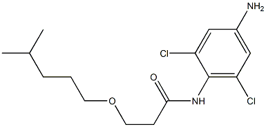 N-(4-amino-2,6-dichlorophenyl)-3-[(4-methylpentyl)oxy]propanamide Struktur