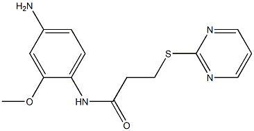 N-(4-amino-2-methoxyphenyl)-3-(pyrimidin-2-ylsulfanyl)propanamide Struktur