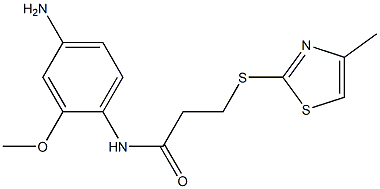 N-(4-amino-2-methoxyphenyl)-3-[(4-methyl-1,3-thiazol-2-yl)sulfanyl]propanamide Struktur