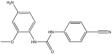 N-(4-amino-2-methoxyphenyl)-N'-(4-cyanophenyl)urea Struktur