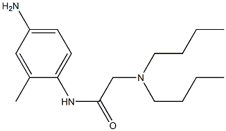 N-(4-amino-2-methylphenyl)-2-(dibutylamino)acetamide Struktur