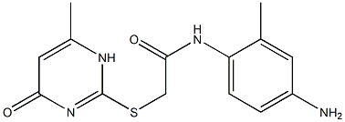 N-(4-amino-2-methylphenyl)-2-[(6-methyl-4-oxo-1,4-dihydropyrimidin-2-yl)sulfanyl]acetamide Struktur