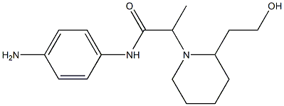 N-(4-aminophenyl)-2-[2-(2-hydroxyethyl)piperidin-1-yl]propanamide Struktur