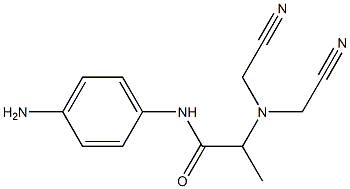 N-(4-aminophenyl)-2-[bis(cyanomethyl)amino]propanamide Struktur