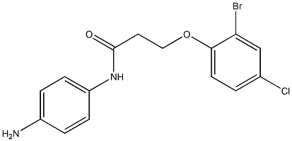 N-(4-aminophenyl)-3-(2-bromo-4-chlorophenoxy)propanamide Struktur