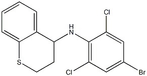 N-(4-bromo-2,6-dichlorophenyl)-3,4-dihydro-2H-1-benzothiopyran-4-amine Struktur