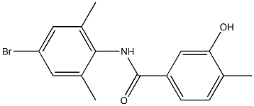 N-(4-bromo-2,6-dimethylphenyl)-3-hydroxy-4-methylbenzamide Struktur