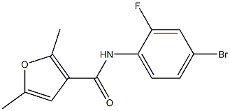 N-(4-bromo-2-fluorophenyl)-2,5-dimethyl-3-furamide Struktur