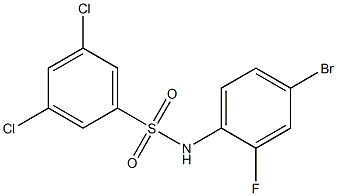 N-(4-bromo-2-fluorophenyl)-3,5-dichlorobenzene-1-sulfonamide Struktur