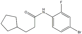 N-(4-bromo-2-fluorophenyl)-3-cyclopentylpropanamide Struktur