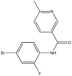 N-(4-bromo-2-fluorophenyl)-6-methylnicotinamide Struktur