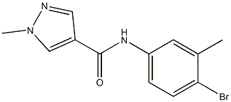 N-(4-bromo-3-methylphenyl)-1-methyl-1H-pyrazole-4-carboxamide Struktur