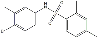 N-(4-bromo-3-methylphenyl)-2,4-dimethylbenzene-1-sulfonamide Struktur