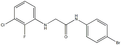 N-(4-bromophenyl)-2-[(3-chloro-2-fluorophenyl)amino]acetamide Struktur