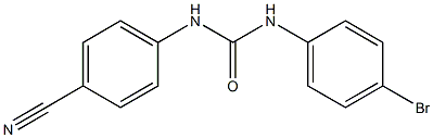 N-(4-bromophenyl)-N'-(4-cyanophenyl)urea Struktur