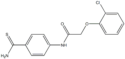 N-(4-carbamothioylphenyl)-2-(2-chlorophenoxy)acetamide Struktur