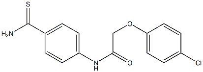 N-(4-carbamothioylphenyl)-2-(4-chlorophenoxy)acetamide Struktur