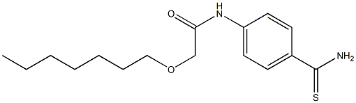 N-(4-carbamothioylphenyl)-2-(heptyloxy)acetamide Struktur