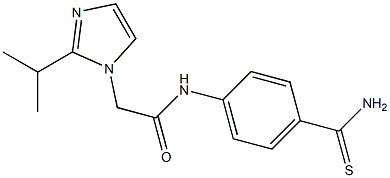 N-(4-carbamothioylphenyl)-2-[2-(propan-2-yl)-1H-imidazol-1-yl]acetamide Struktur