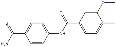 N-(4-carbamothioylphenyl)-3-methoxy-4-methylbenzamide Struktur