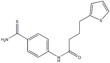 N-(4-carbamothioylphenyl)-4-(thiophen-2-yl)butanamide Struktur