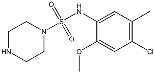 N-(4-chloro-2-methoxy-5-methylphenyl)piperazine-1-sulfonamide Struktur