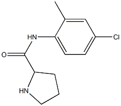 N-(4-chloro-2-methylphenyl)pyrrolidine-2-carboxamide Struktur