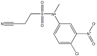 N-(4-chloro-3-nitrophenyl)-2-cyano-N-methylethane-1-sulfonamido Struktur