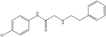 N-(4-chlorophenyl)-2-[(2-phenylethyl)amino]acetamide Struktur