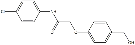 N-(4-chlorophenyl)-2-[4-(hydroxymethyl)phenoxy]acetamide Struktur