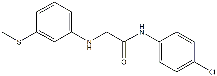 N-(4-chlorophenyl)-2-{[3-(methylsulfanyl)phenyl]amino}acetamide Struktur