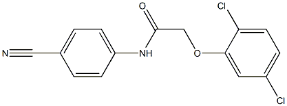 N-(4-cyanophenyl)-2-(2,5-dichlorophenoxy)acetamide Struktur