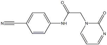 N-(4-cyanophenyl)-2-(2-oxo-1,2-dihydropyrimidin-1-yl)acetamide Struktur